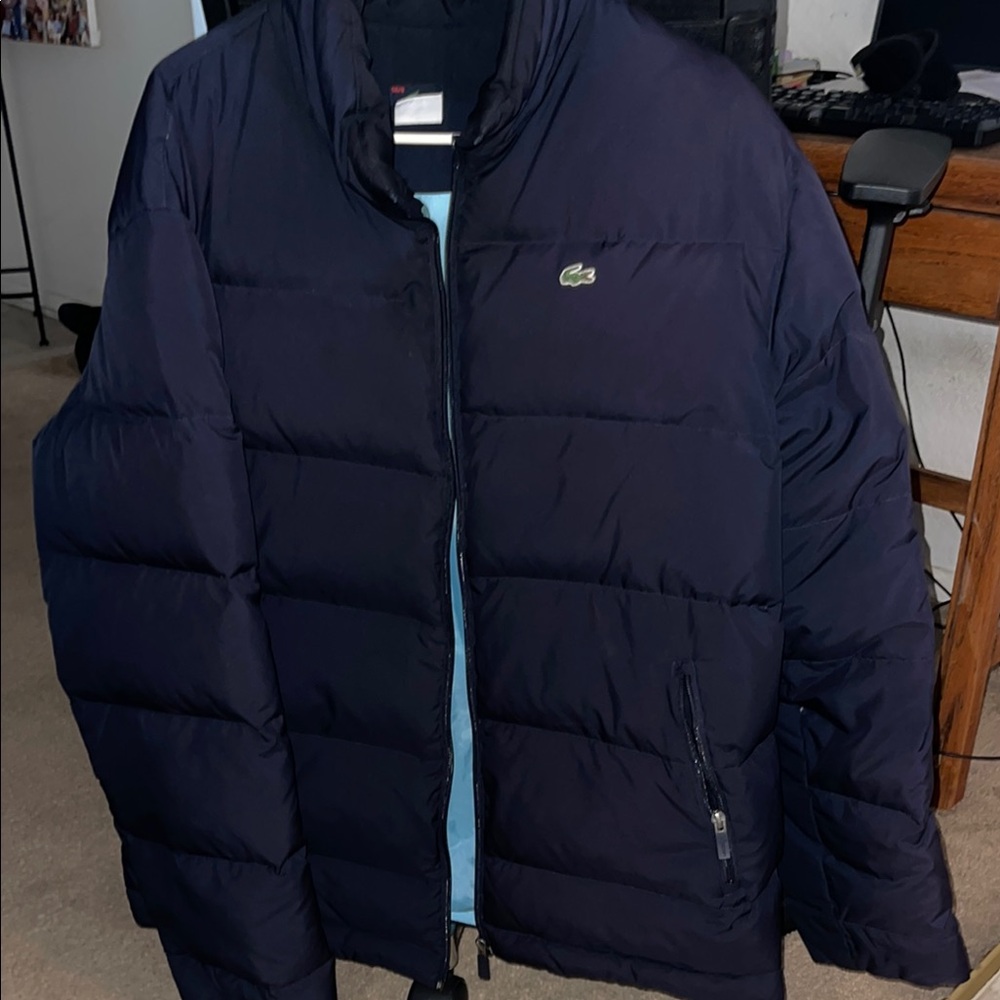 Lacoste Men's Navy Puffer Jacket